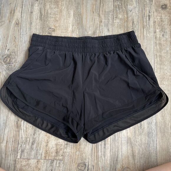 Athleta Mesh Racer Run Short 4" Women's L Black - Picture 3 of 10